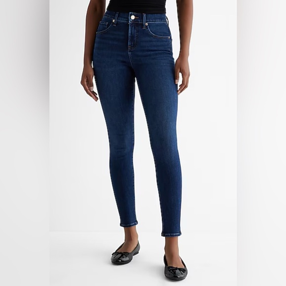 Express Denim - EXPRESS Mid Rise Dark Wash Skinny Jeans – Size 6 Regular